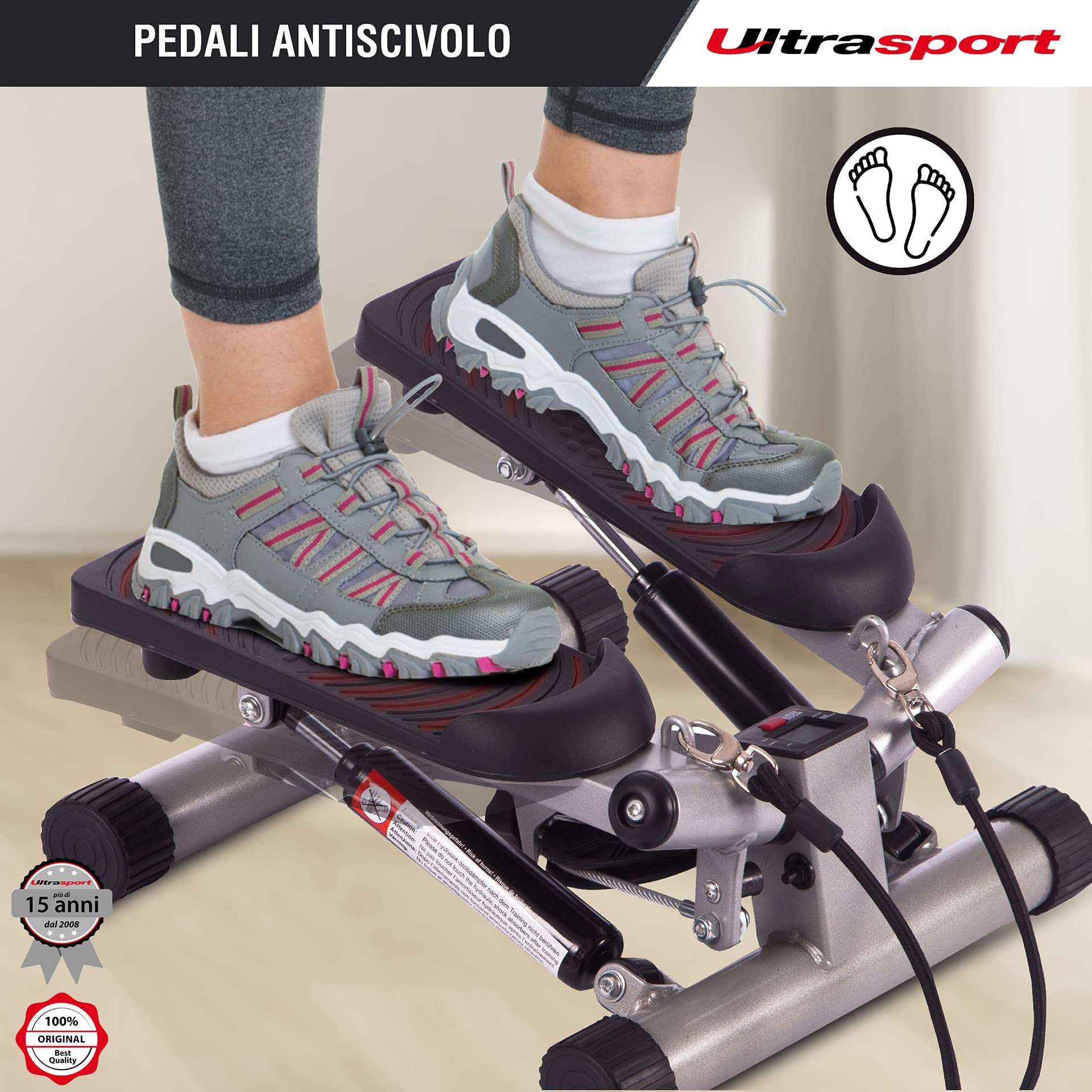 Ultrasport Swing Stepper, Su-giù Stepper, Stepper Con o Senza Bande di Allenamento, Allenamento Olistico