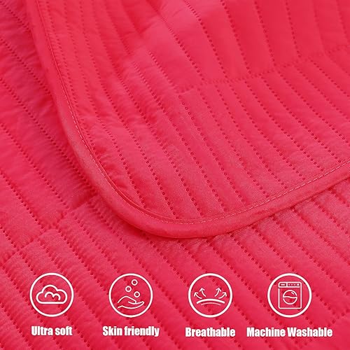 Miniatura 4 de Whale Flotilla Juego de edredón tamaño King, colcha suave y ligera con patrón de rayas, juegos de ropa de cama con 2 fundas de almohada, funda de