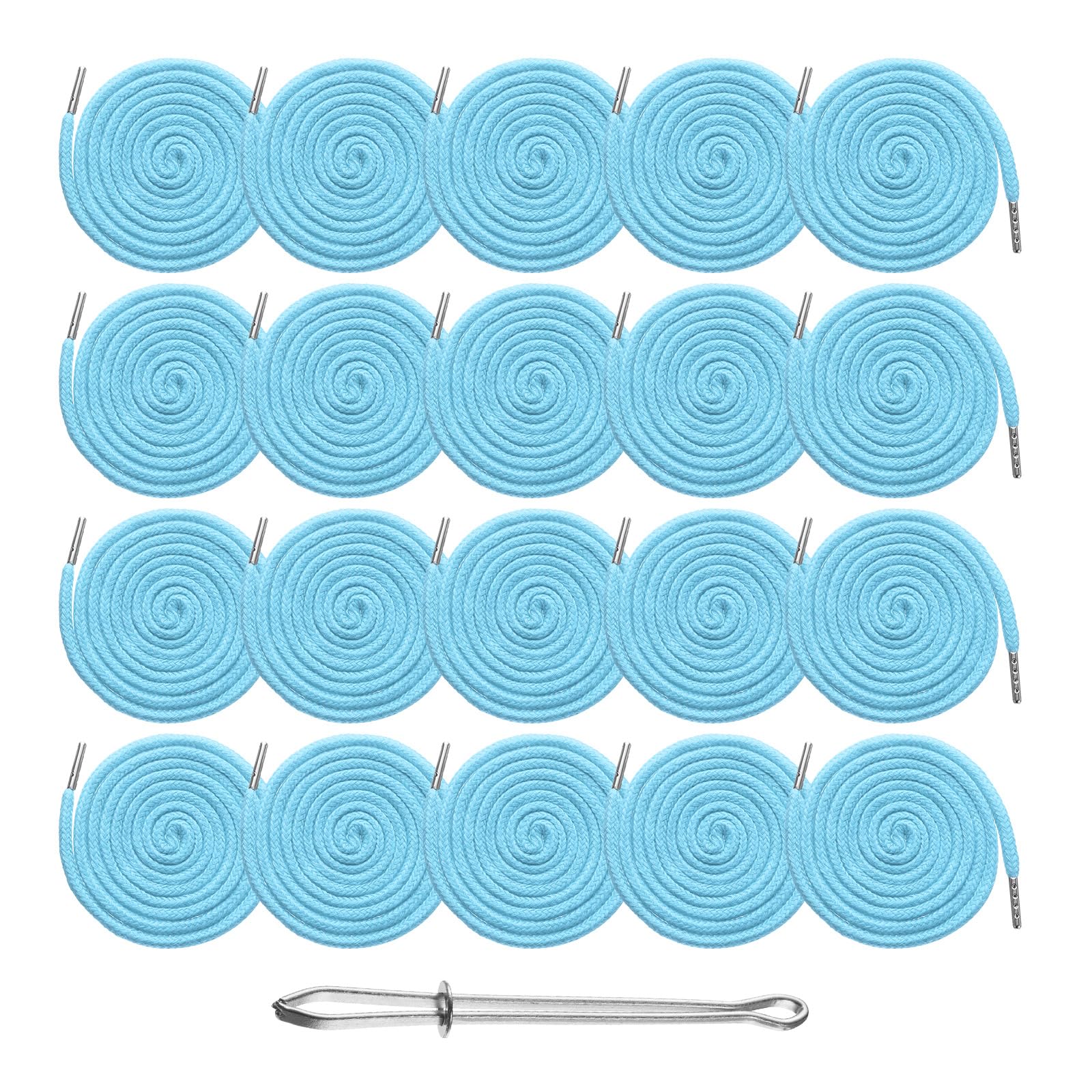 Cordon de serrage 129,5 cm bleu clair pour sweat-shirt pantalon jogging et chapeau