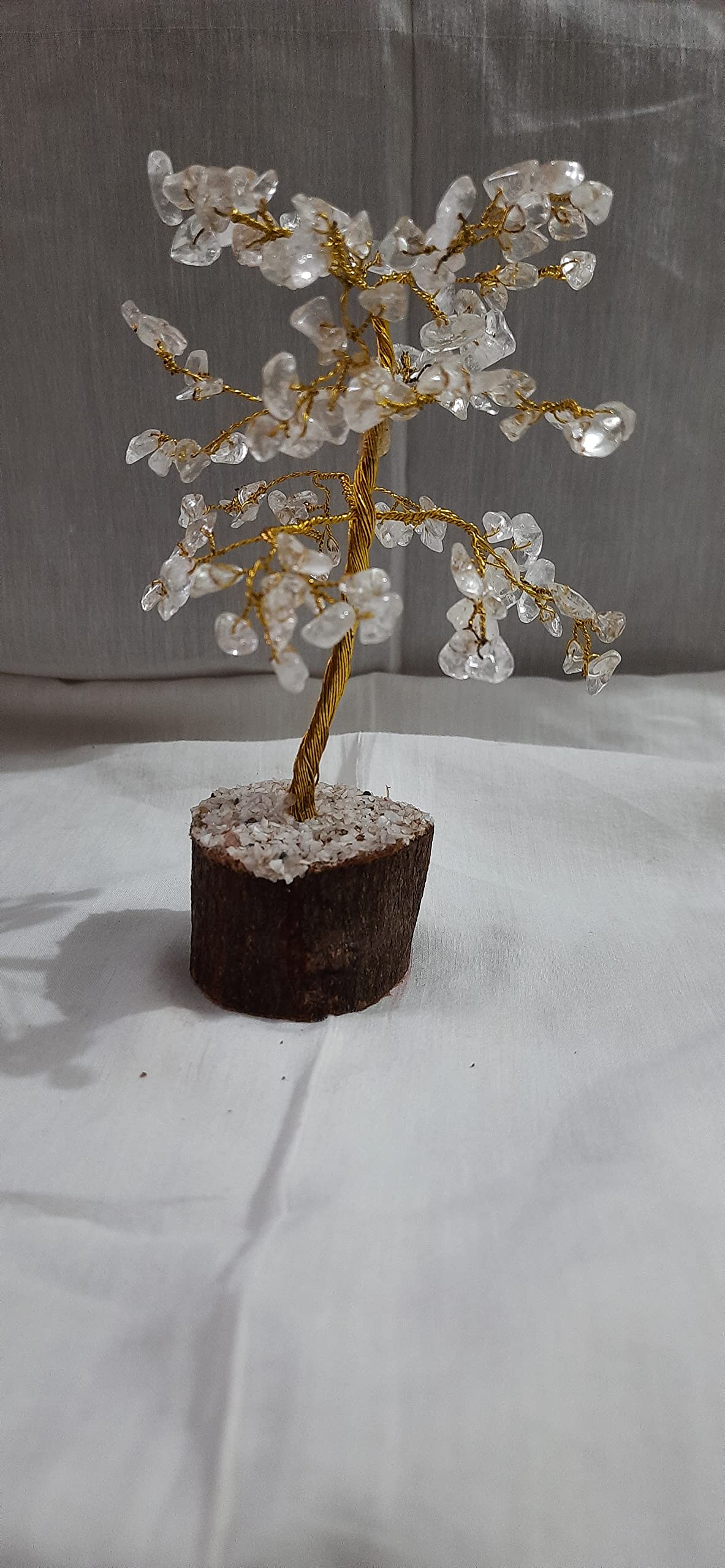 LM Crystal Products Rose Quartz Tree Crystal Stone Tree 165 Beads Crystal Tree for Healing and Vastu Correction and Increase Creativity Tree (Color : white))