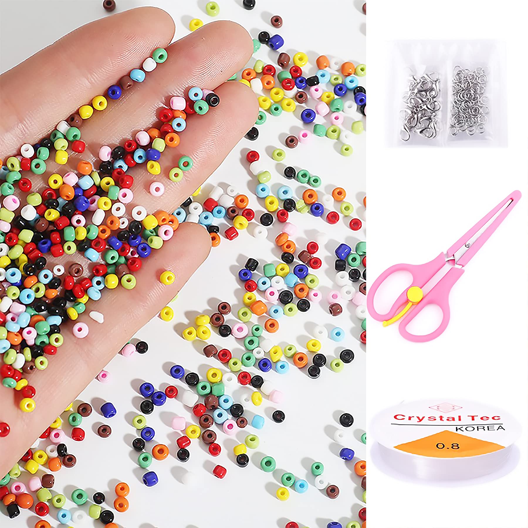 Perline Di Vetro 2mm 24 Colori - Mini Perline Tonde Per Braccialetti