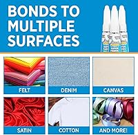 Vista 6 de Aleene's Pegamento para tela Super Fabric Adhesive, Super Strong, Ultra Flexible, Permanente, UV e Impermeable, 0.1 fl oz 3