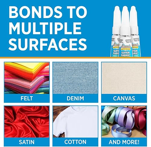 Miniatura 6 de Aleene's Pegamento para tela Super Fabric Adhesive, Super Strong, Ultra Flexible, Permanente, UV e Impermeable, 0.1 fl oz 3 unidades