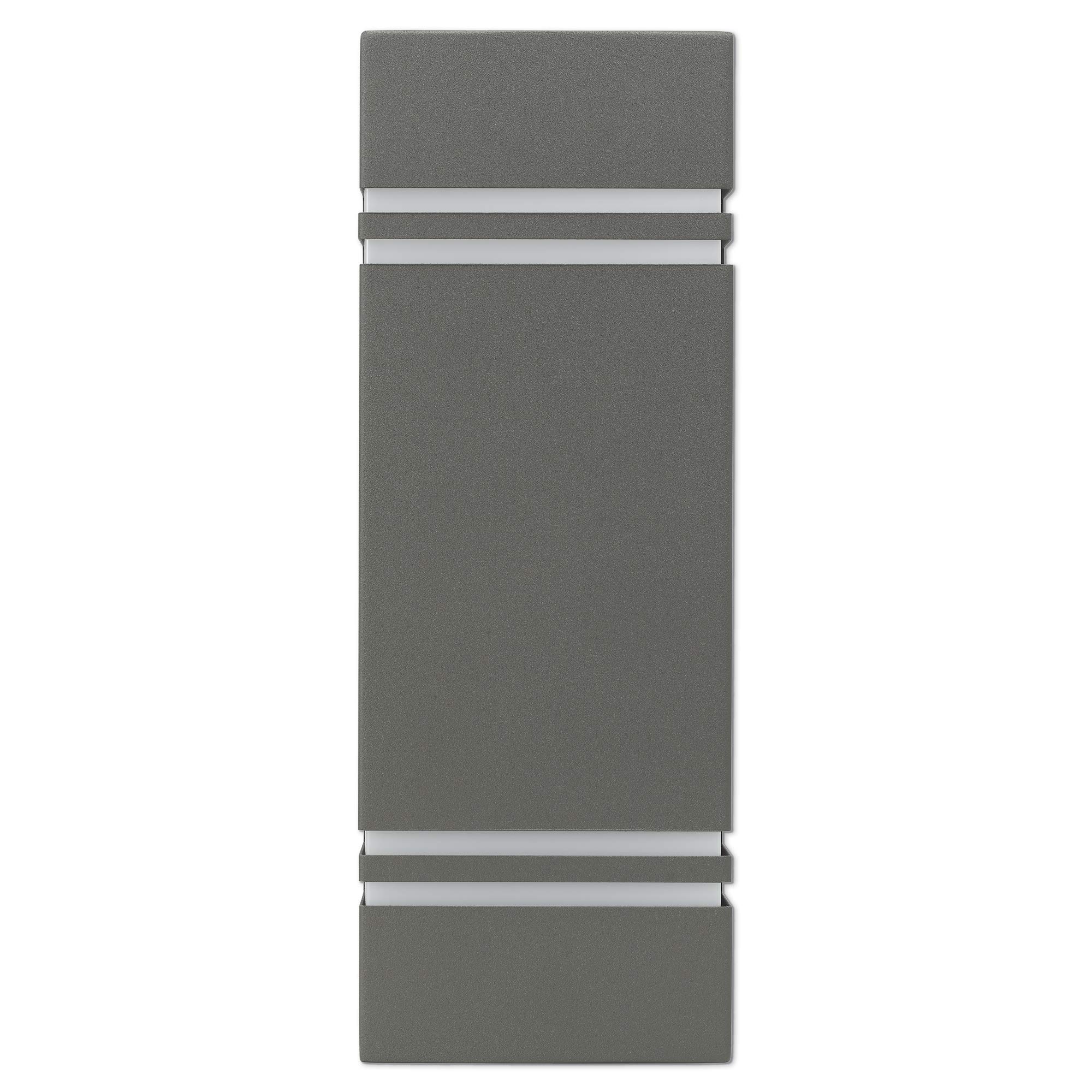 Außen-Wandleuchte Anthrazit eckig aus Aluminium - GU10 Wandlampe für Außen und Innen, IP44 - Wandbeleuchtung up und down 25cm Außenleuchte Außenlampe - Außenwandleuchte