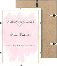 Alison Kingsgate 40X30CM Clip Frames Frameless Picture Frame with Shatter-Resistant Perspex & Sturdy MDF Back Borderless Clip Photo Frame for Posters, Certificates, Art & Wall Decor