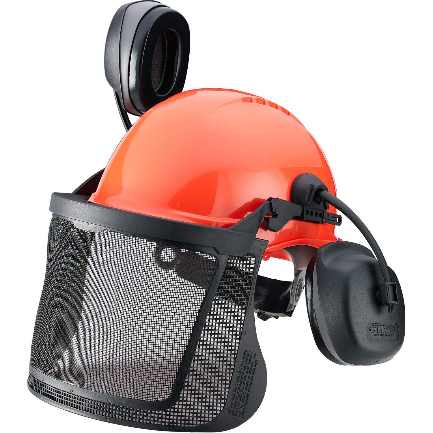 Delta Plus Delta Plus WELCU30RV ProGuard 6-pt Ratchet Steel Mesh NRR 25, One Size, Orange Cap