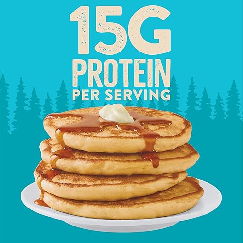 Miniatura 4 de Krusteaz Mezcla de proteínas para panqueques, mezcla de suero de leche, 100% harina integral y 0.55 onzas de proteína por porción, también hace