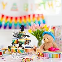 Vista 3 de 30 piezas de decoraciones para pastel de cumpleaños número 10, decoraciones de cupcakes negras con brillo, 10 feliz cumple, directo desde 2016, 10