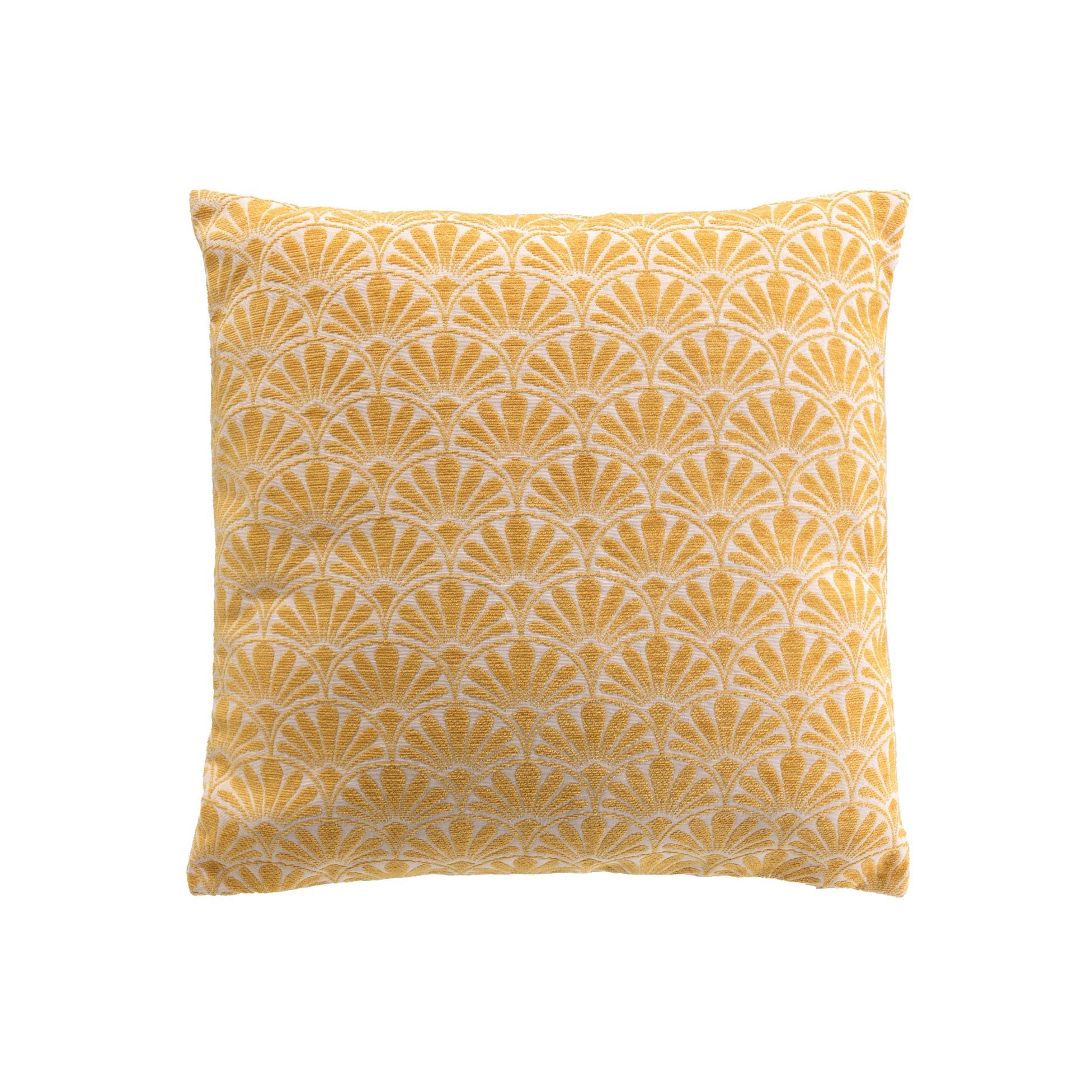 Coussin Décoratif Jacquard Rayures 40x40 Cm - Polyester/fibre, Couleur Naturel, Collection Douceur D'Intérieur - 3