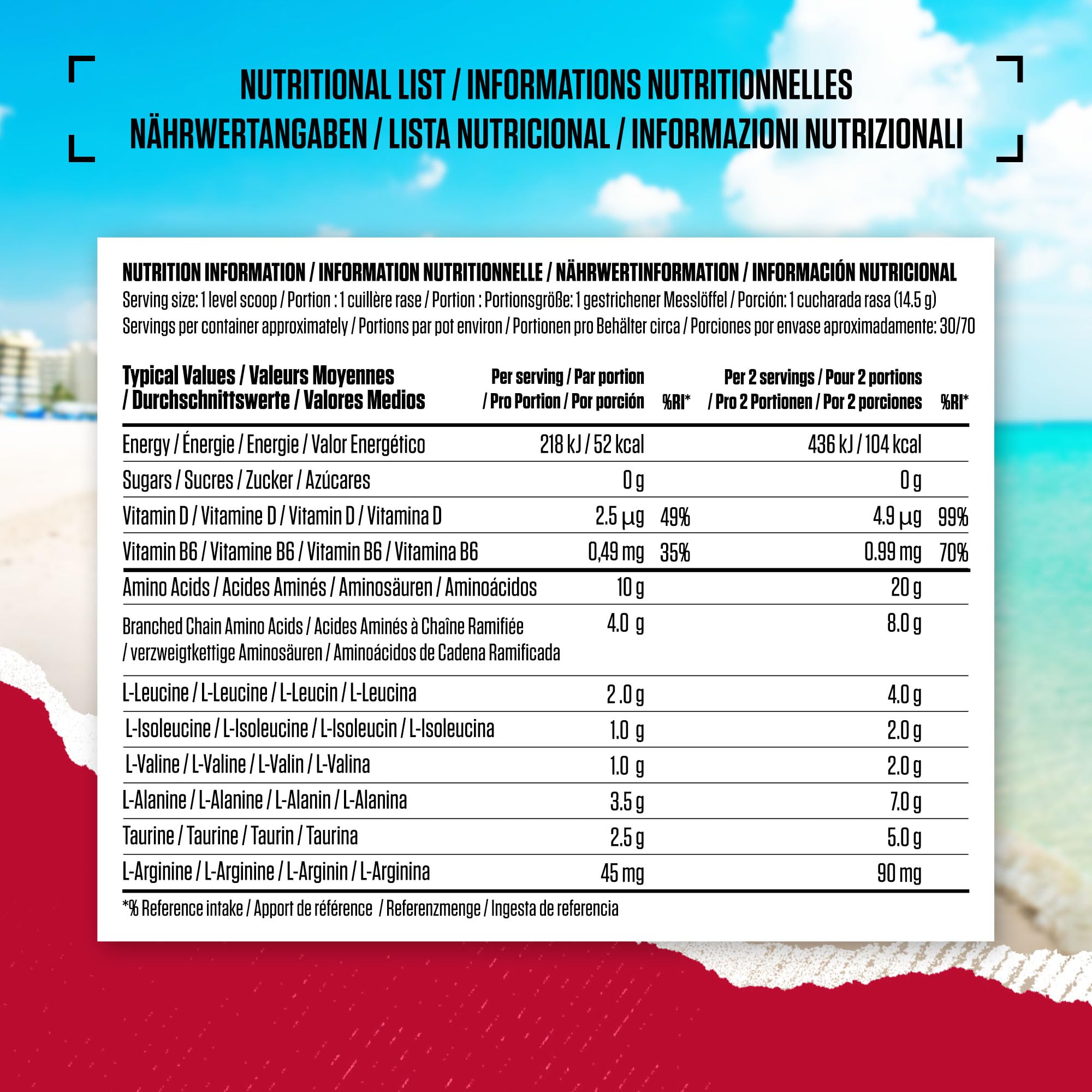 BSN Nutrition Amino X Complément avec vitamine D, vitamine B6 et acides aminés, Goût Pomme verte, 70 portions, 1 kg