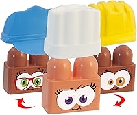 Vista 8 de Miniland Juego de mesa de bloques de trabajo para niños pequeños de 2 años – preescolares de 4 años, enseña carreras, diversidad, desarrollo