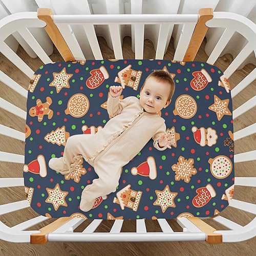 Miniatura 6 de Gingerbread Man Crib Sheets - Stretchy Fitted Crib Sheets for Boys Girls, Unisex Cozy Baby Crib Sheet 27 x 39 x 5 Inches