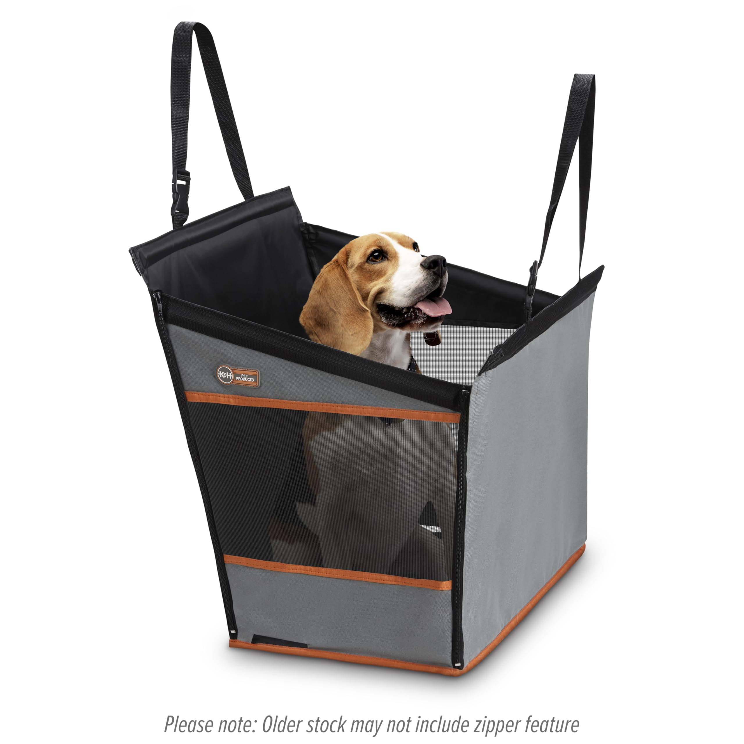 K&H Pet Products Buckle N' Go Hundeautositz für mittelgroße Hunde, wasserdichter Stoff mit atmungsaktivem Mesh & verstellbarem Hunde-Sicherheitsgurt für Auto, Hundehängematte für Auto,