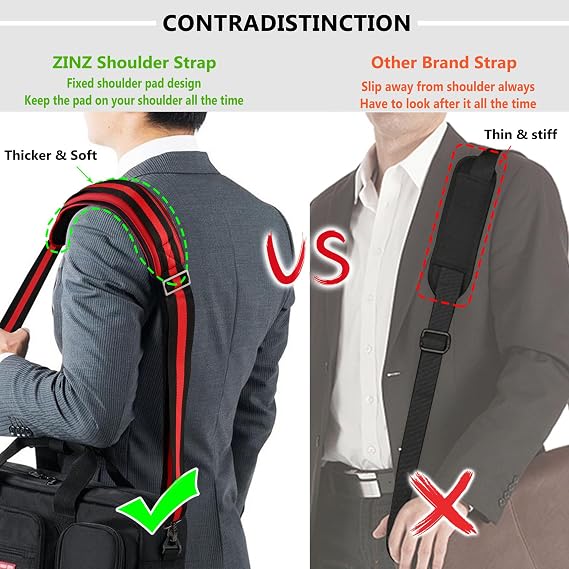 ZINZ Bag Shoulder Strap, Padded Adjustable Shoulder Strap Replacement