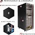 Sysracks - 37-U Server Rack Cabinet with Locking - Free Standing, Rack Mount for Network, Server Equipment - Cooling Fan, Thermostat, PDU, Caster Leveler