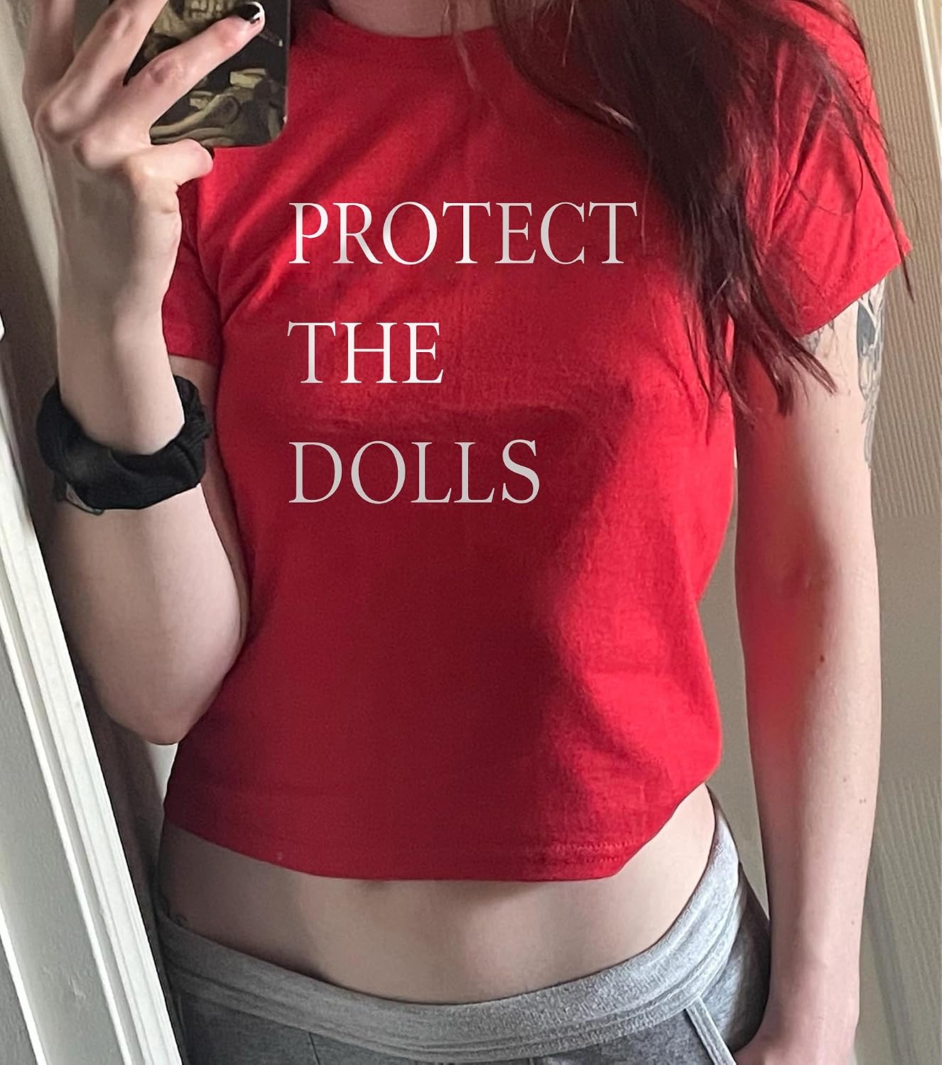 Protect The Dolls Baby Tee - Trans Rights, Gender Equality Top, Transgender Support Shirt