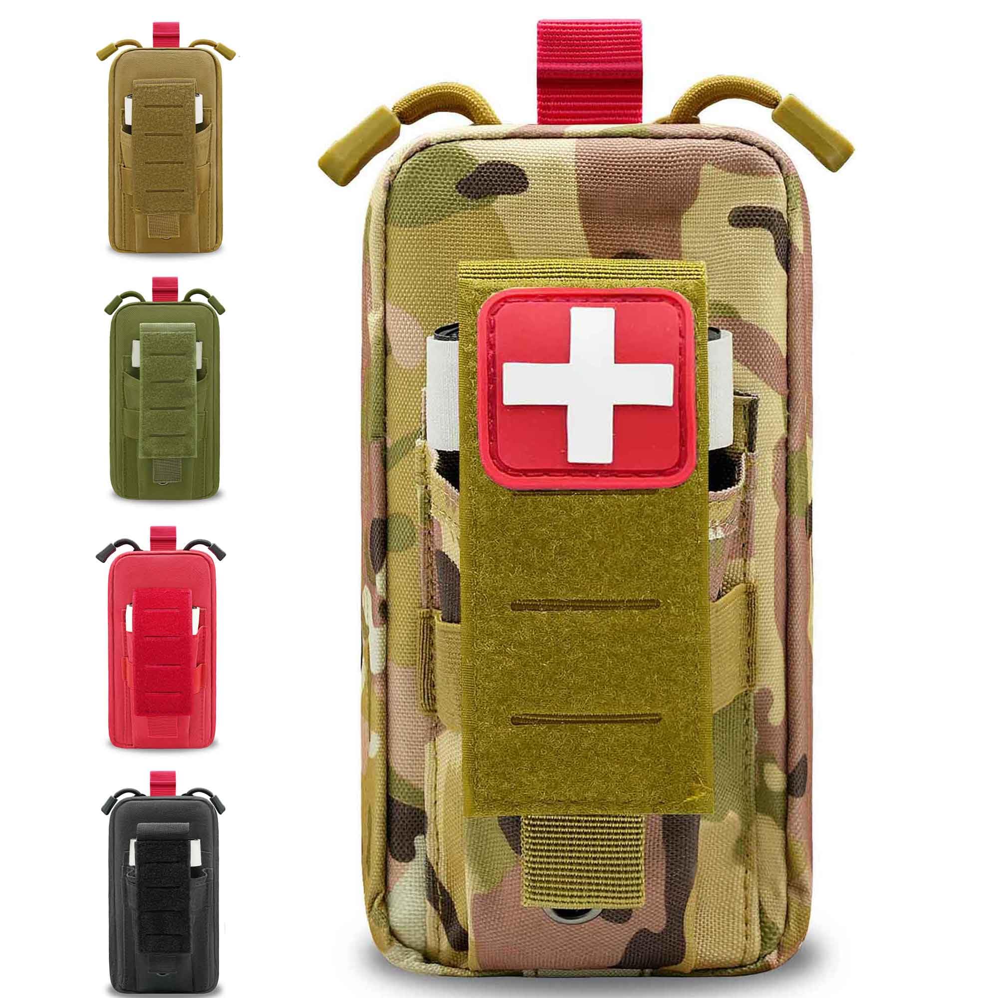 Molle First Aid Pouch Empty, Small Tactcical Ifak Med Duty Belt Tourniquet Holder Bag for Camping Hiking — image 1