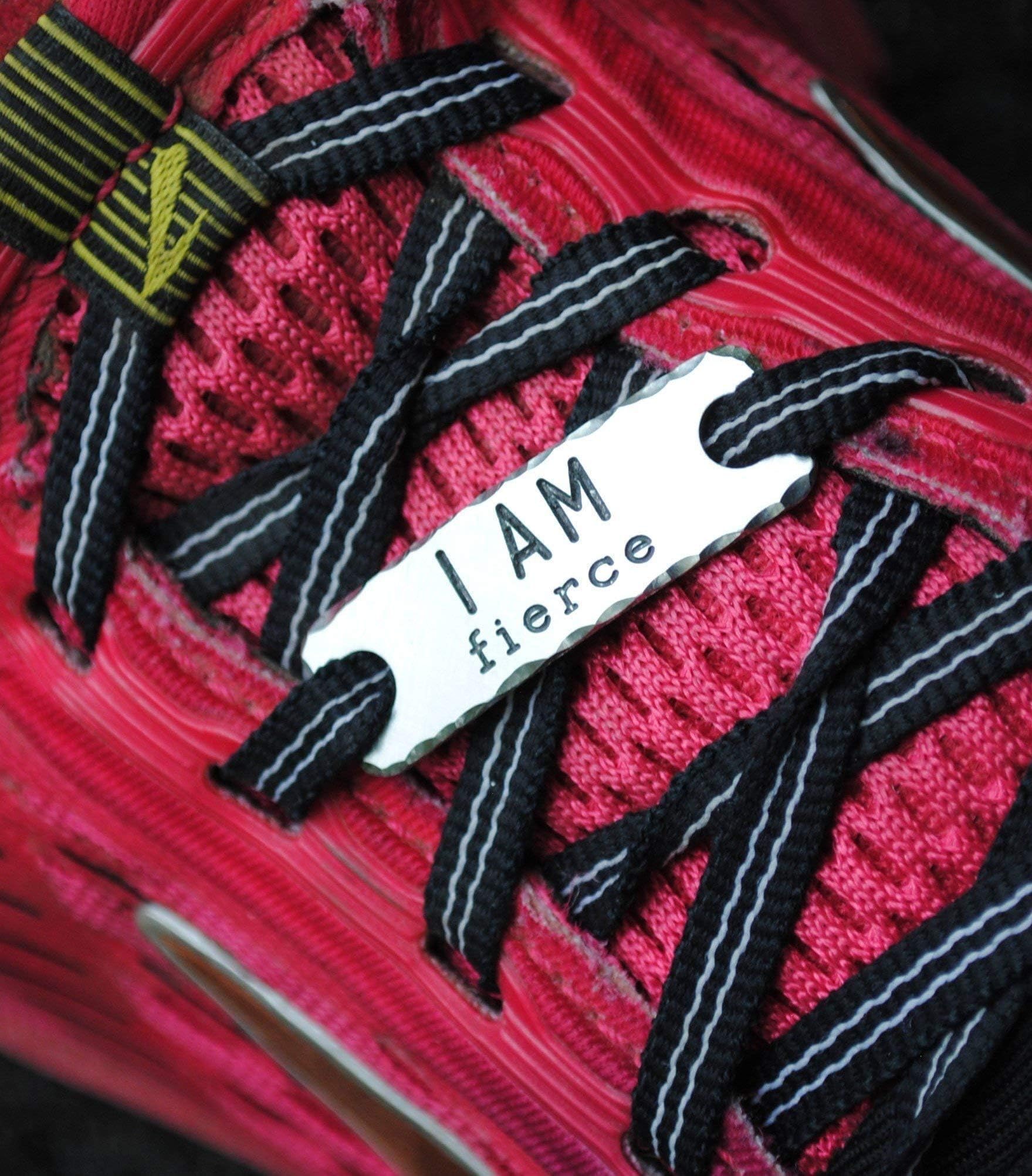 { ONE } I AM series shoelace tag *NEW* Thinner Design fitness motivation team sports jewelry