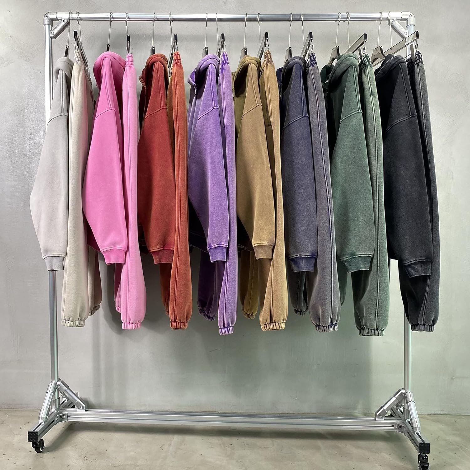 Mens Zip Up Hoodie Women Full Zip Fleece Sweatshirts Vintage Acid Wash Oversized Hoodies Sweatshirt Streetwear - Image 3