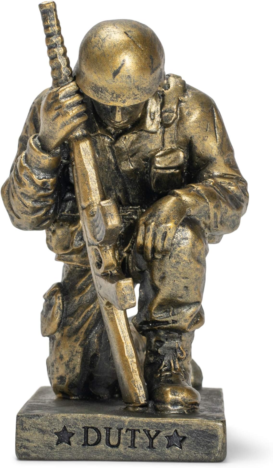 Dicksons Military Spiritual Figure Kneeling Praying Soldier Statue Faith Service Duty