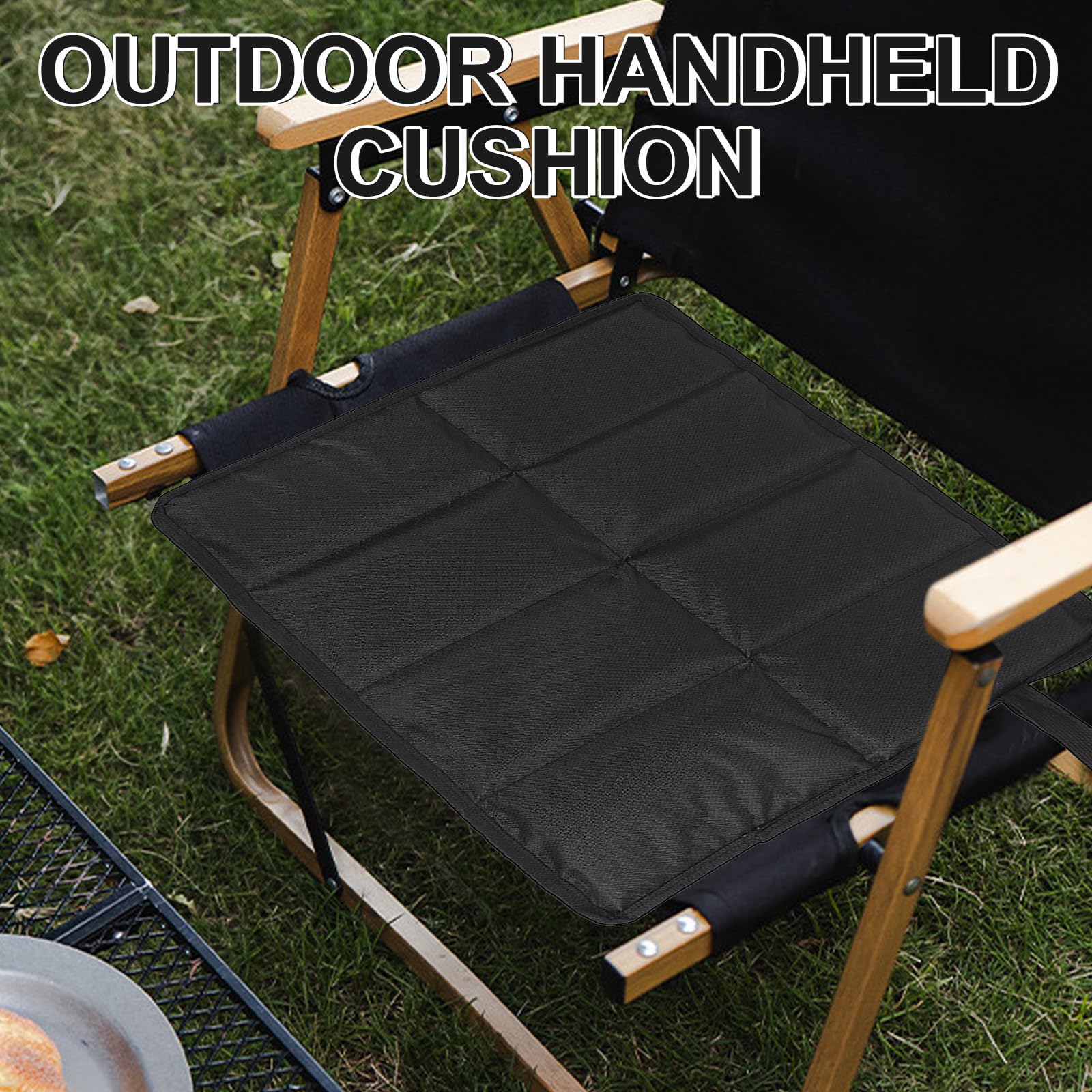 2 Coussins De Siège Pliables Imperméables – Pour Randonnée, Pique-nique, Jardin – Tissu Oxford – Avec Sangle