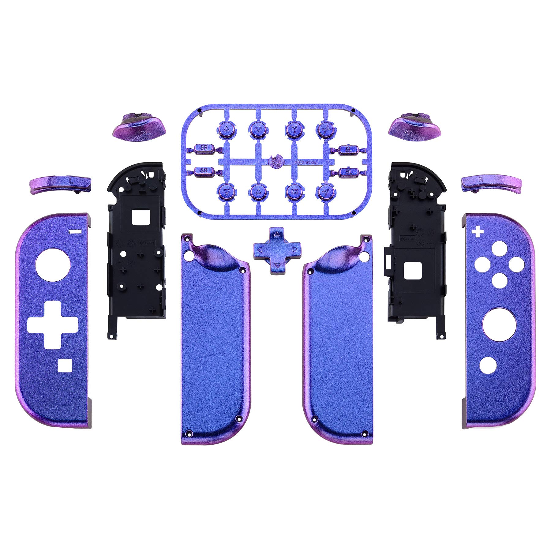 Amazon.com: eXtremeRate Chameleon Purple Blue Joycon Handheld