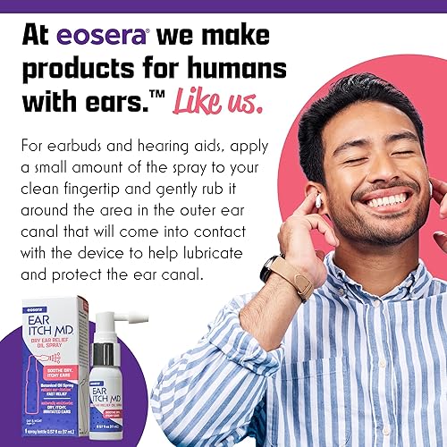 Miniatura 6 de eosera Ear Itch MD - Spray de acción rápida para gotas para los oídos, fórmula calmante que hidrata naturalmente el canal auditivo mientras calma la