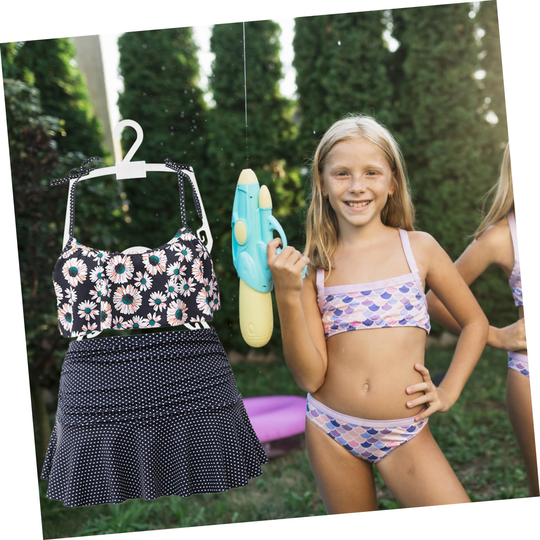 5 Perchas de Plástico para Niños Pequeños Capacidad Fuerte y Diseño Antideslizante Ideales para Celebracion Verano y Ropa de Ñiño