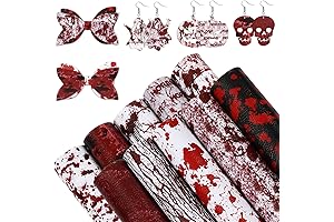 AnyDesign Faux Leather Sheets Halloween