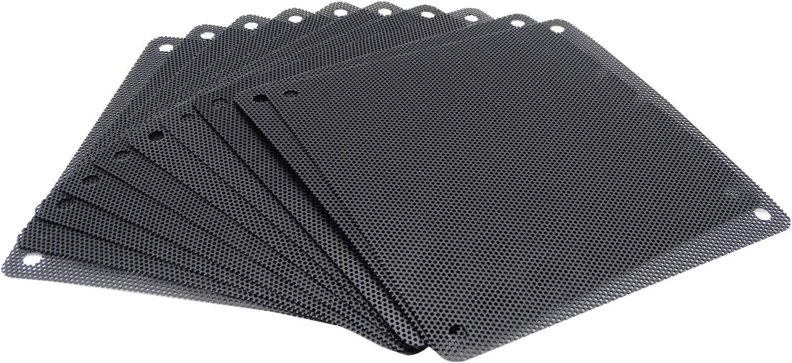 120MM Computer Fan Filter Pc Dust Filter Length 4.72x4.72 Inches (LXW) Black - 10 Pack