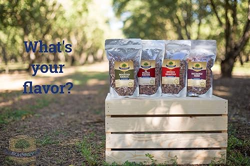 Miniatura 4 de Hierbas balsámicas asadas con vinagre de sal sazonada y sabor a hierbas, bocadillos picantes de almendras pasteurizadas al vapor (paquete de 3) por