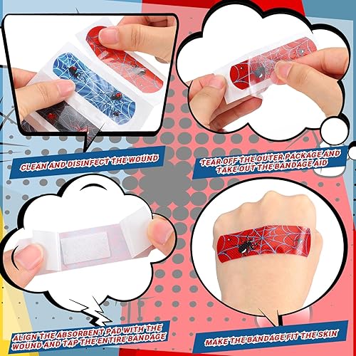 Vista 41 de Patelai 300 vendajes para niños, 10 estilos, adhesivos para niños, flexibles, coloridos, lindos vendajes de dibujos animados, impermeables