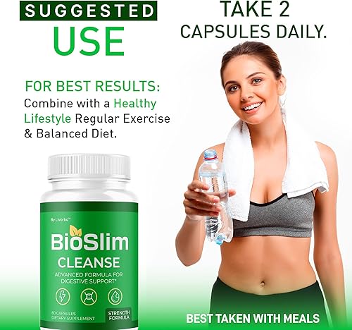 Miniatura 4 de BioSlim Cleanse Cápsulas (2 unidades) - Suplemento oficial Bio Slim fórmula avanzada premium, pastillas de limpieza BioSlim totalmente naturales,