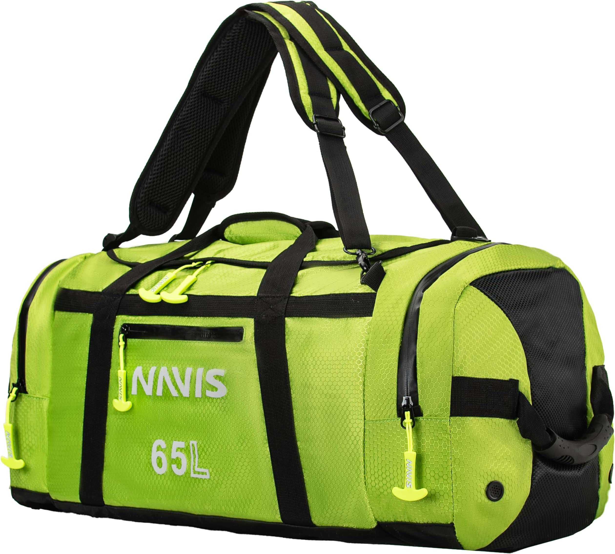 Sailing Duffel – High-Capacity Waterproof Dry Bag for Watersports and Fishing(Acid Lime,65L)