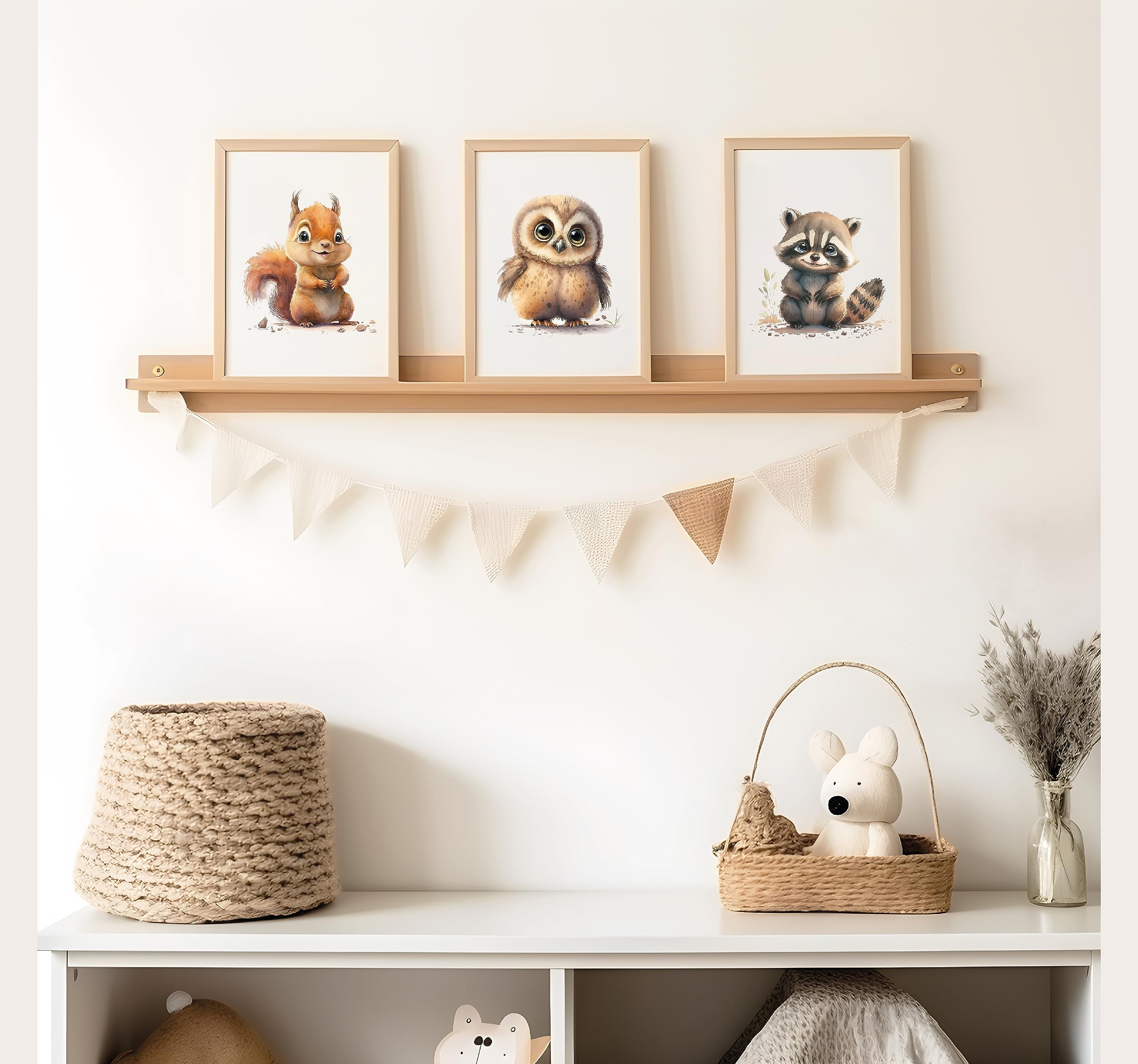 LAVEMA Felici animali della foresta - Poster per la decorazione della stanza dei bambini - per ragazzi e ragazze - decorazione per la cameretta dei bambino - 6 poster 21x30cm senza cornice