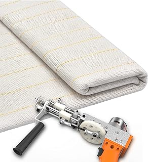 59" X 78" Primary Tufting Cloth for Rug Tufting Fabric with Marked Lines for Cut and Loop Pile Rug Tufting Gun DIY Punch Needle Replacement for Monk Cloth Burlap Cloth Cotton Canvas Fabric