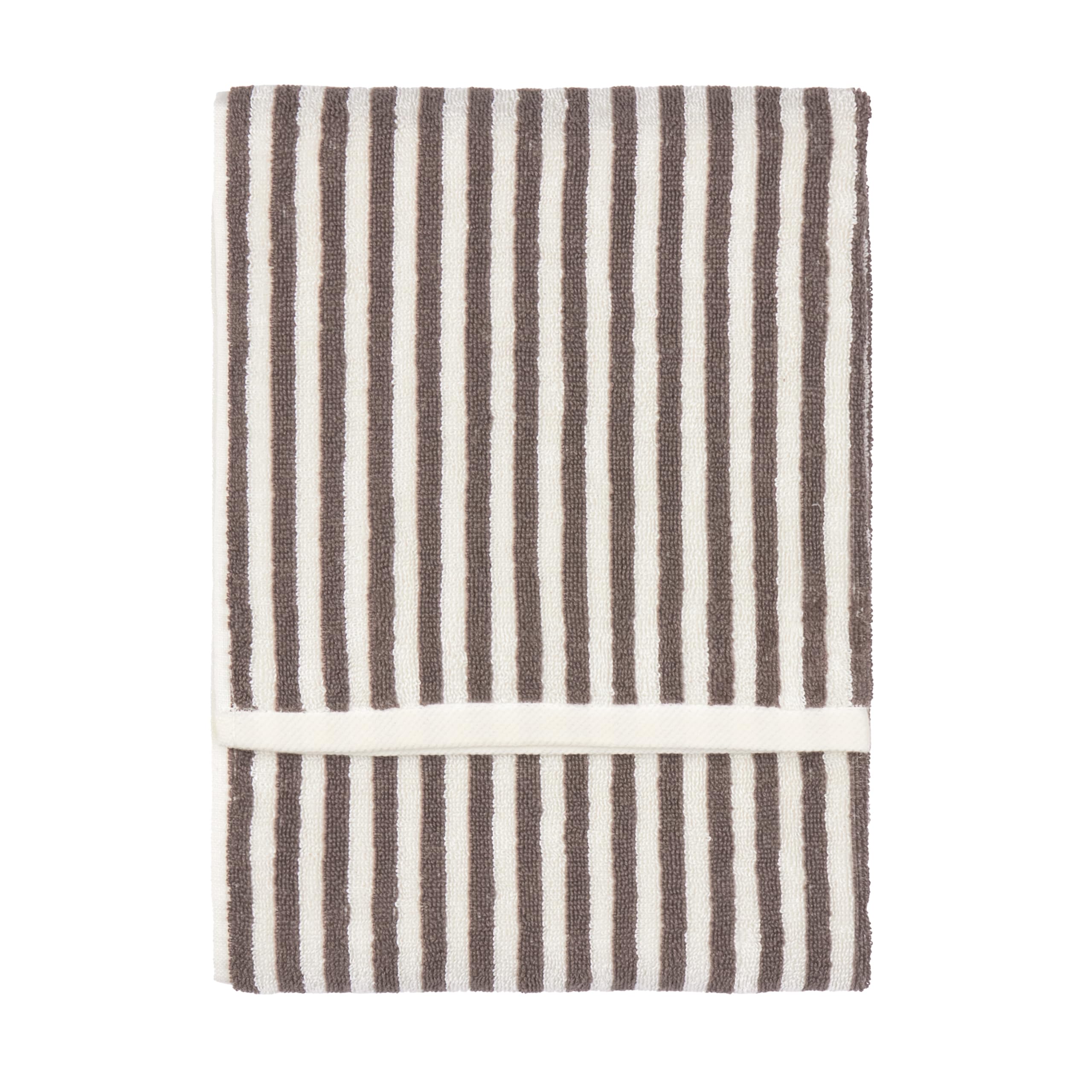 Yard Hebden Hand Towel – Ultra Soft 100% Cotton Terry Striped Luxury Bathroom Towel (Chocolate – 50x100cm)