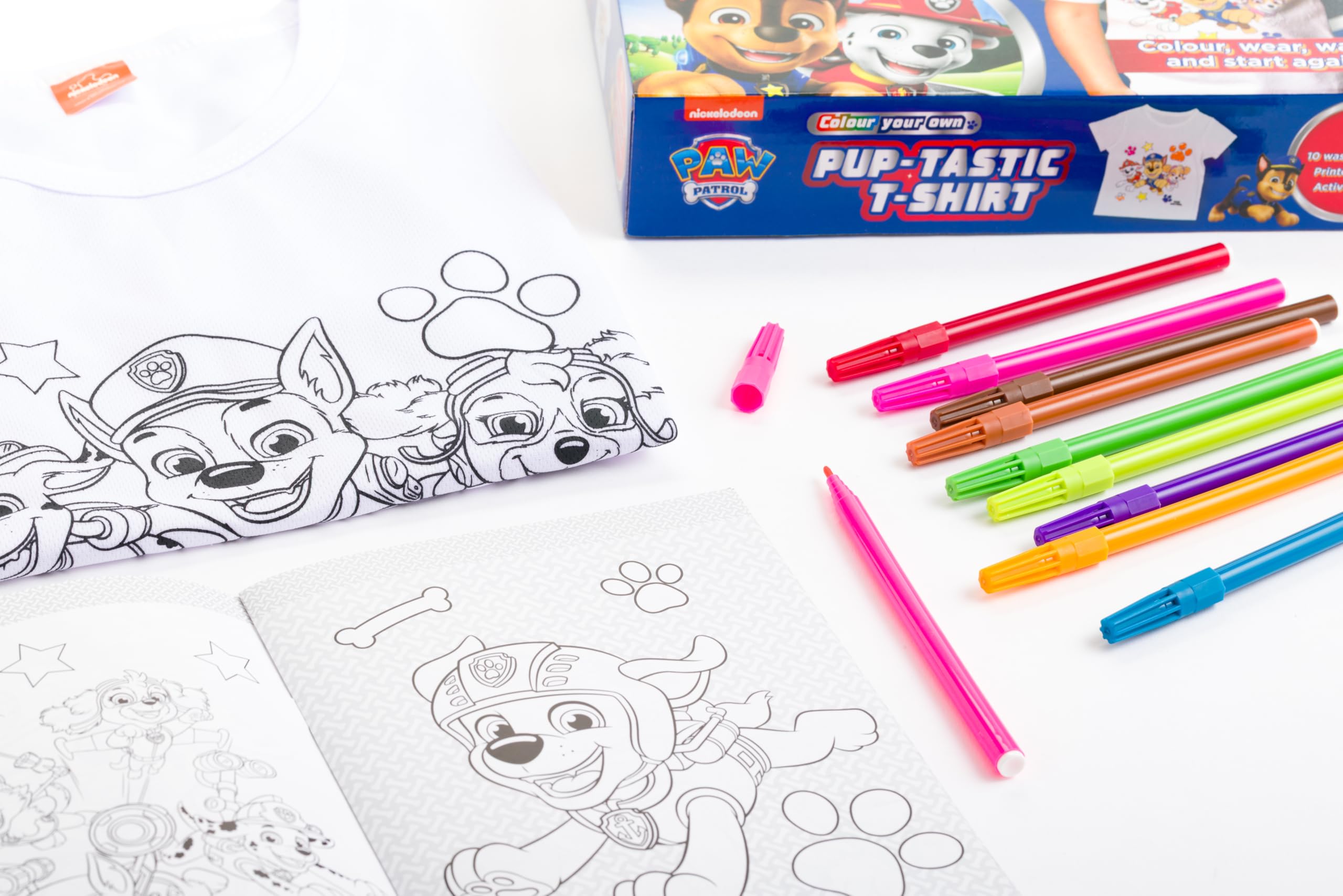Bookoli, Colour Your Own PAW Patrol T-Shirt Kit, Reusable Art and Craft Activity for Children 3-5 Years, Gifts for Boys - Image 3