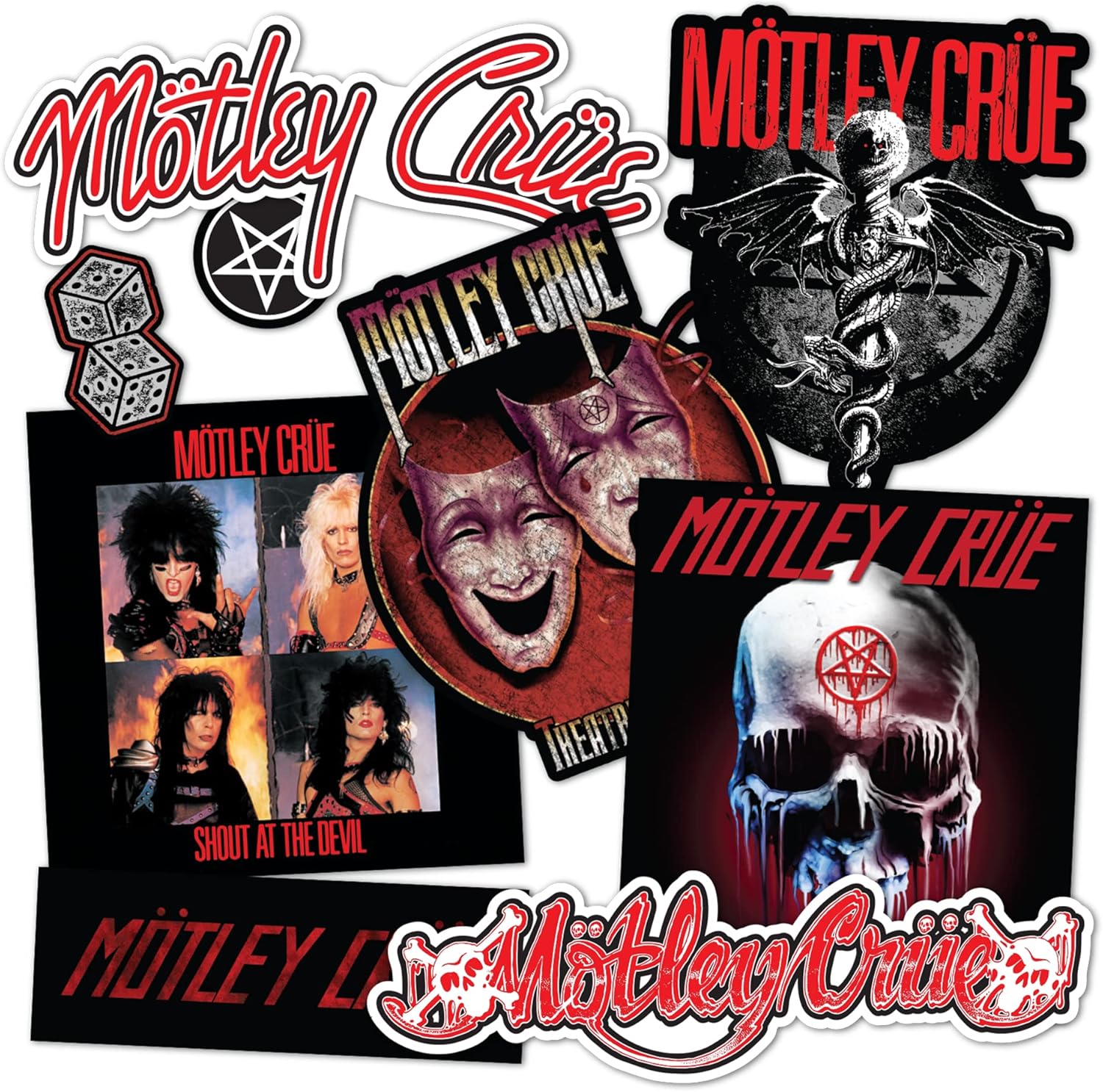 Desert Cactus Motley Crue Sticker Vinyl Decal Laptop Water Bottle Car Scrapbook Sheet (Type 2 V3)