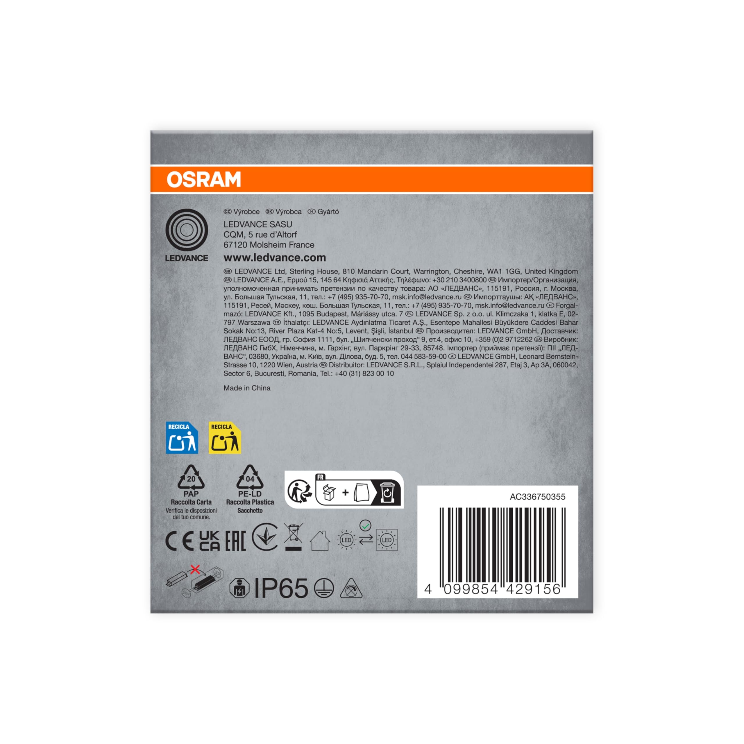 OSRAM Luminaria LED estanca Submarine, 2x15W, blanco neutro 4000K, 3000lm, IP65, resistente al polvo y a las salpicaduras, para sótanos y garajes