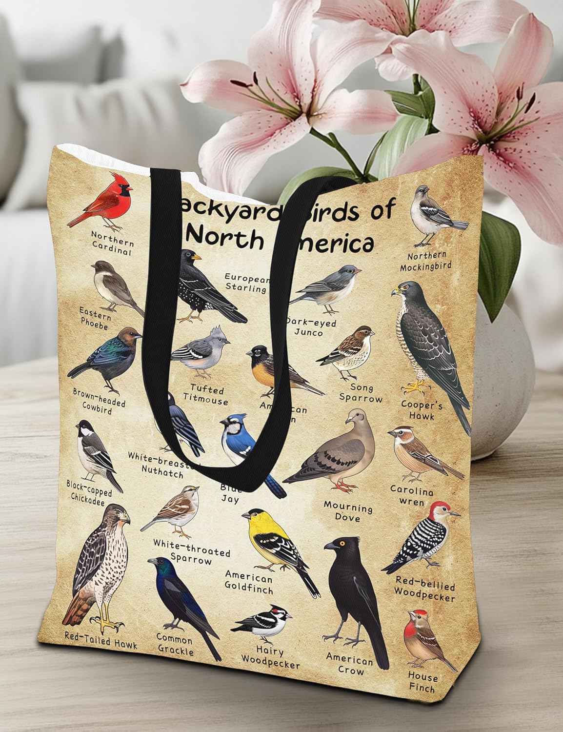 Animal Lover Gifts for Women Canvas Tote Bag Aesthetic Tote Bags Cute Reusable Shopping Grocery Bags - Image 3