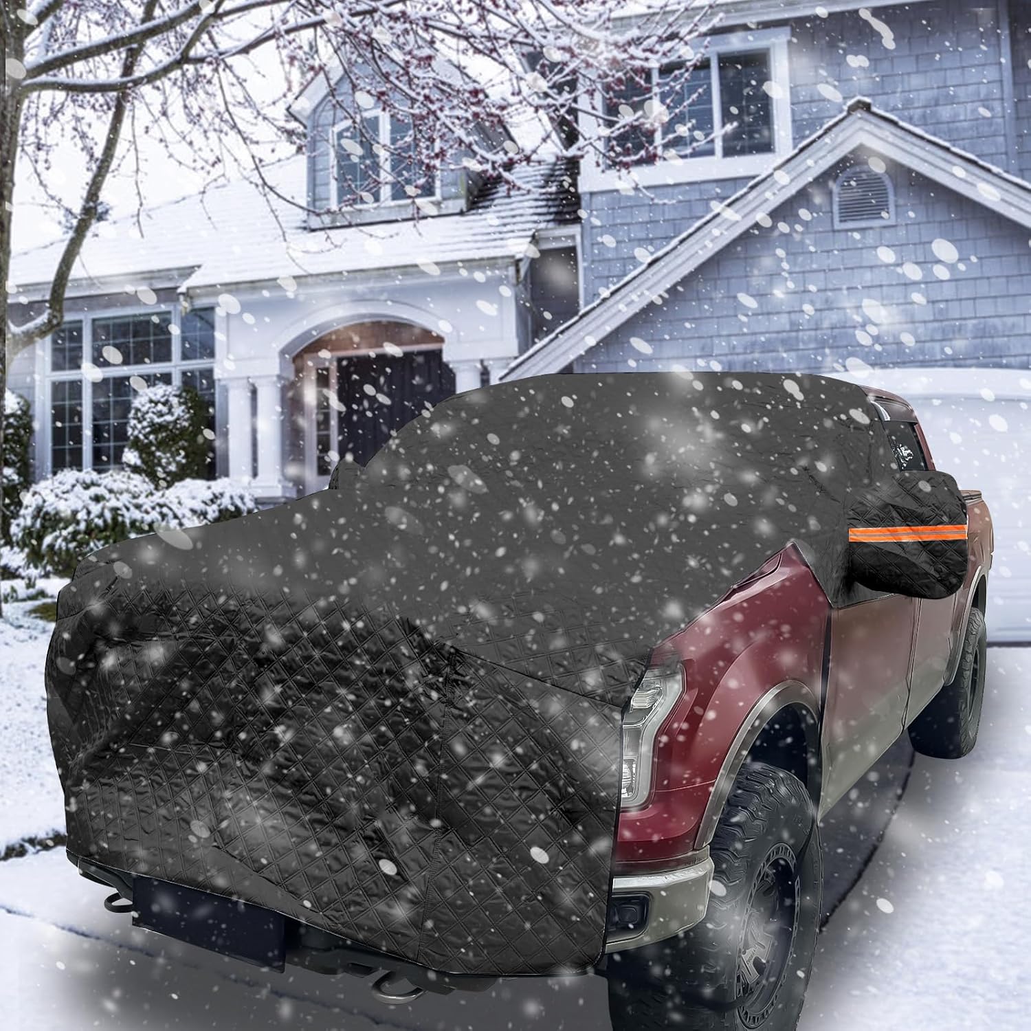 F FINEC Heavy Duty Half Car Cover for Pickup Truck