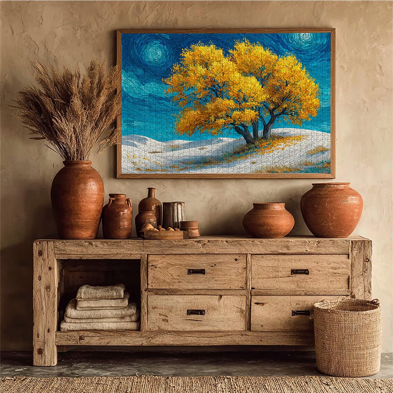 Puzzle 2000 elementów dla dorosłych drzewo, drewniane puzzle, 99 x 70 cm, dla mężczyzn, kobiet, starszych seniorów, części ściśle do siebie pasują, dekompresja, dekoracja ścienna, prezenty dla
