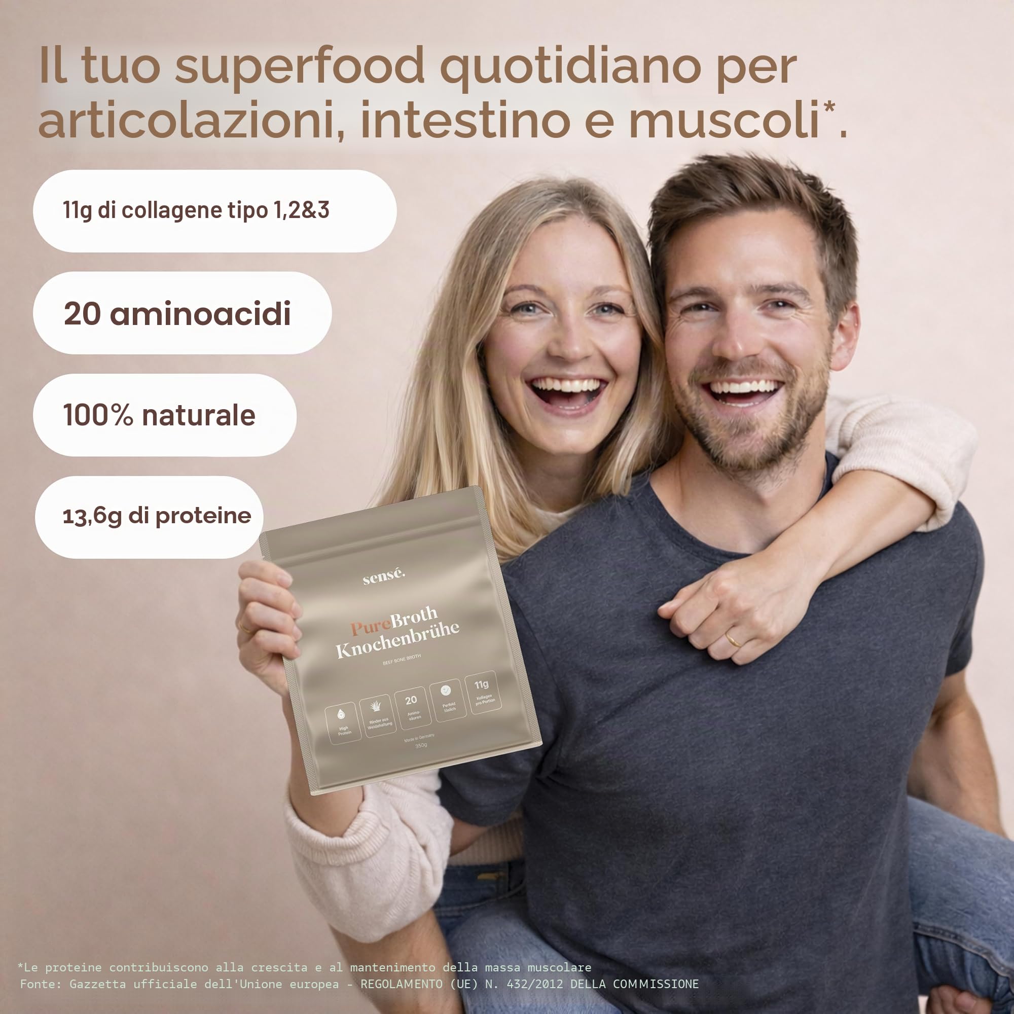 Brodo osseo in polvere di salice, dalla Germania, bioattivo, 350 g, collagene tipo 1,2 e 3 | Supporta articolazioni, intestini e pelle | alto contenuto proteico | Leaky Gut, Keto, Paleo | senza sale |