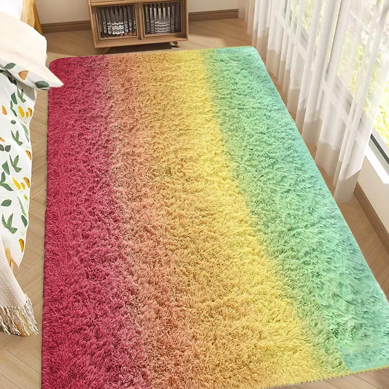 Tapis moderne à poils longs super doux et moelleux qui ne perd pas ses poils