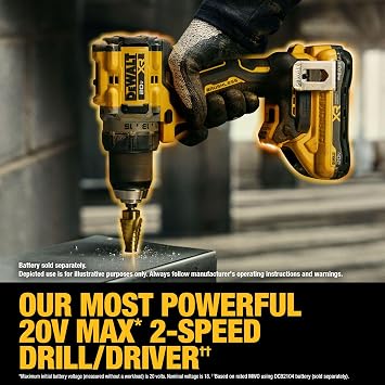 DEWALT 20V MAX XR Brushless Cordless 1/2 in. Drill/Driver (Tool Only) (DCD801B)