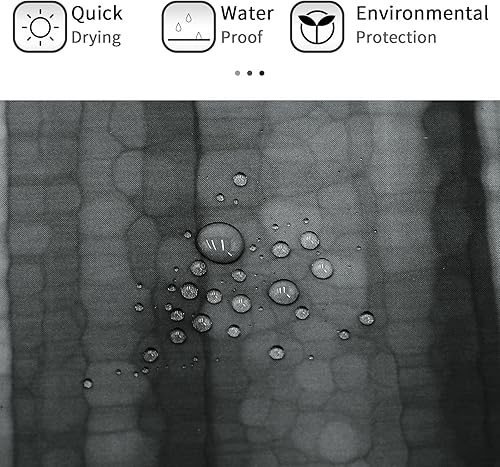 Miniatura 4 de Gibelle - Juego pequeño de cortinas de ducha, 36 x 72 pulgadas, de tela moderna abstracta negra y gris para baño, cortina media estrecha de ducha