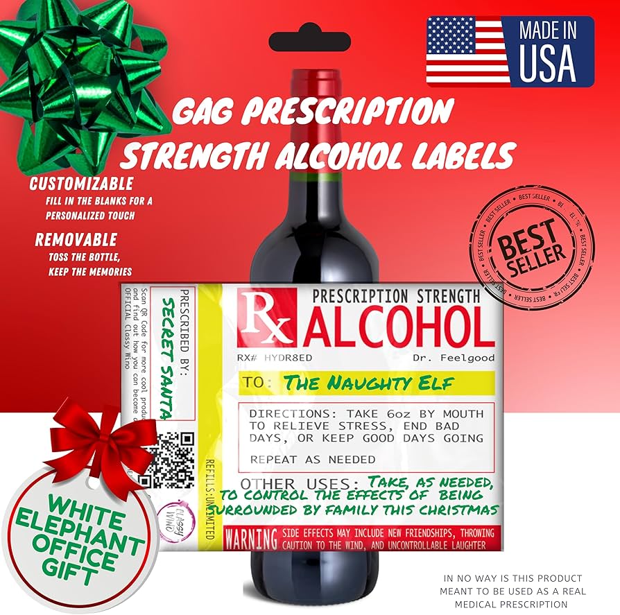 Amazon.com: Funny Wine Bottle Labels - 3 Pack Fake Prescription Label Stickers for Vodka, Tequila, or Whiskey Bottles Not A Boring Wine Gift Bag - Drinking Accessories for Men & Women : amazon-com-funny-wine-bottle-labels-3-pack-fake-prescription-label-stickers-for-vodka-tequila-or-whiskey-bottles-not-a-boring-wine-gift-bag-drinking-accessories-for-men-women
