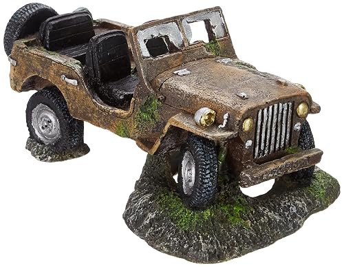Nobby Jeep Wreck Adornos para Acuario, 26 x 15,5 x 12,5 cm