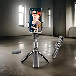 Bastão De Selfie Premium Com Tripé, Bluetooth, Retrátil, Com Controle Remoto E Luz LED, Compatível Com IPhone E Android, Marca VARENZIA